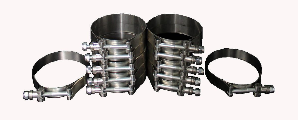99.5-03 Ford Powerstroke 7.3L Charge Air Cooler Boot Kit Blue CNC Fabrication
