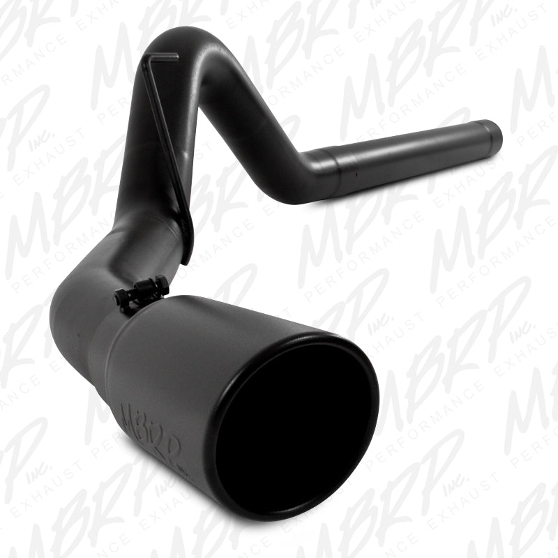 MBRP 2007 2009 Dodge Ram 2500 3500 Cummins 6.7L Black Coated 4 Filter Back Single Side Exit S6120BLK