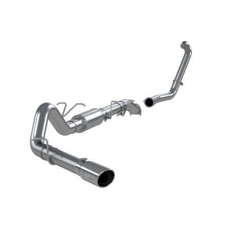 MBRP 2003 2007 Ford F-250 350 6.0L; EC CC T409 Stainless Steel 4 Turbo Back Single Side Exit (Retains Factory Cat) S6206409