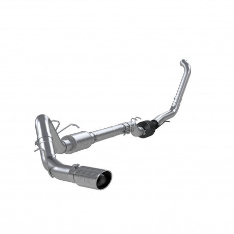 MBRP 2003 2007 Ford F-350 450 550 6.0L Cab Chassis T409 Stainless Steel 4 Turbo Back Single Side Exit (Retains Factory or Approved Cat) S6240409