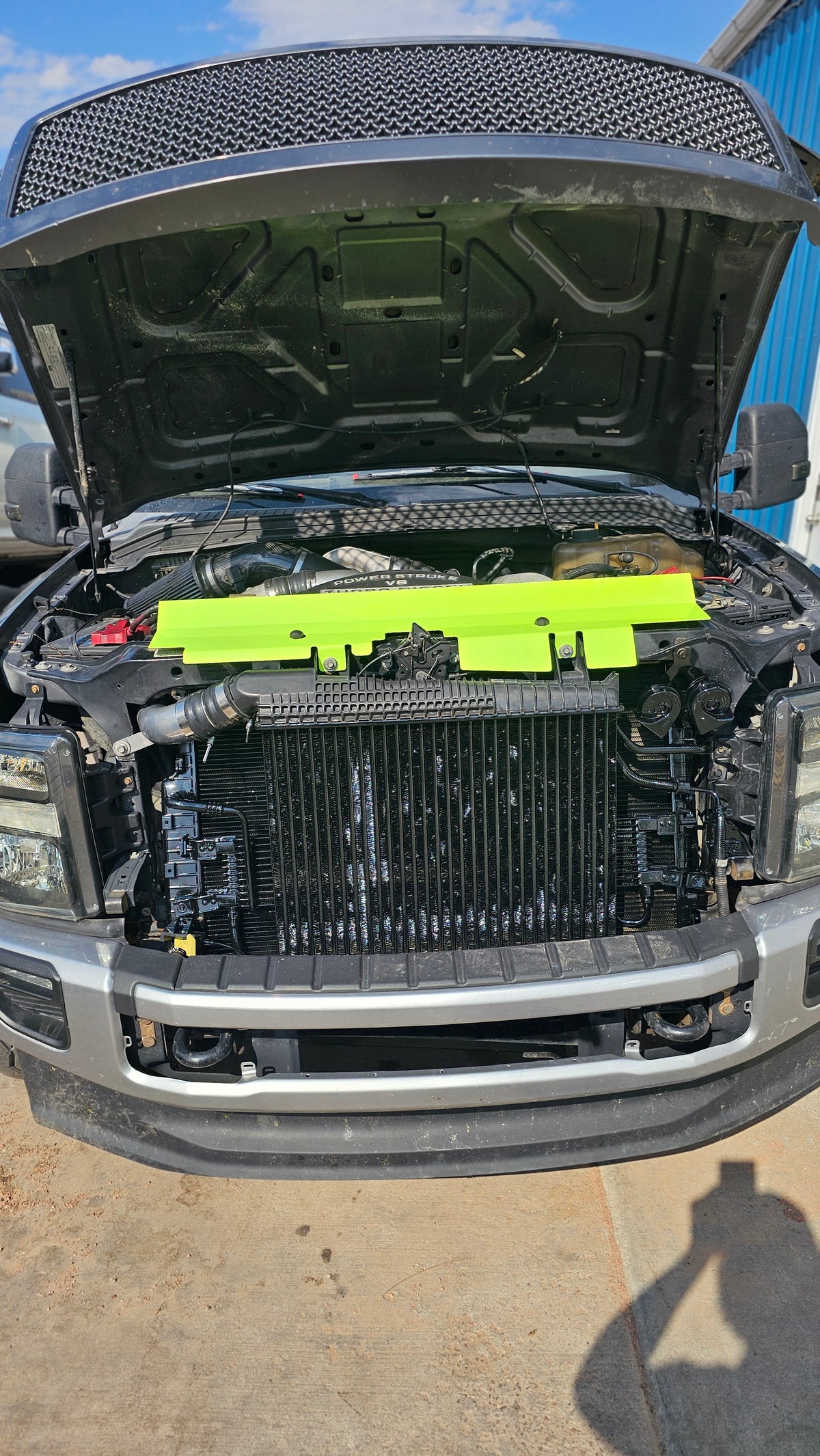 2008 to 2010 6.4L Powerstroke Blessed Performance HD Aluminum Air Deflector