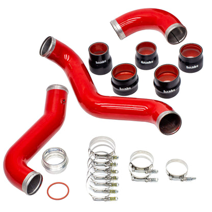 Boost Tube Upgrade Kit Red Powder Coated (Set) for 17-19 Chevy/GMC 2500/3500 6.6L Duramax L5P Banks Power