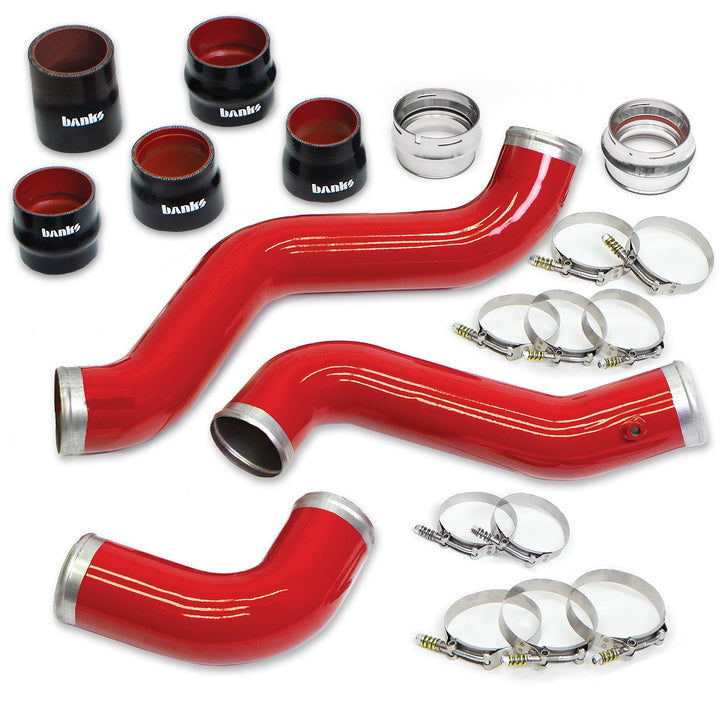 Boost Tube Upgrade Kit Fits 20-24 Chevy/GMC 2500/3500 6.6L Duramax, L5P Red Powdercoat Banks Power