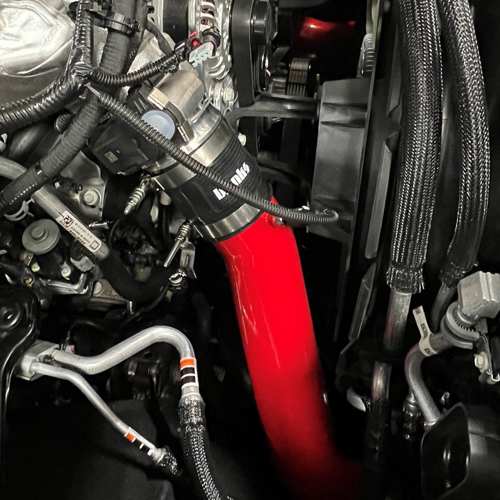 Boost Tube Upgrade Kit Fits 20-24 Chevy/GMC 2500/3500 6.6L Duramax, L5P Red Powdercoat Banks Power