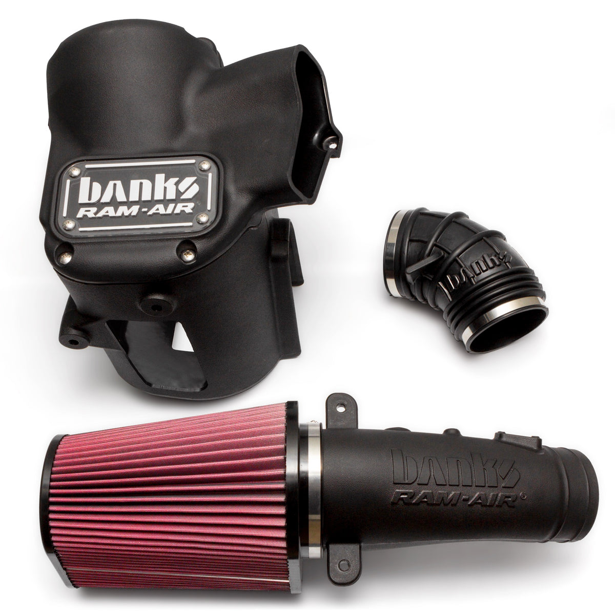 Ram-Air Cold-Air Intake System Oiled Filter for 20-22 Ford F250/F350/F450 6.7L Power Stroke Banks Power