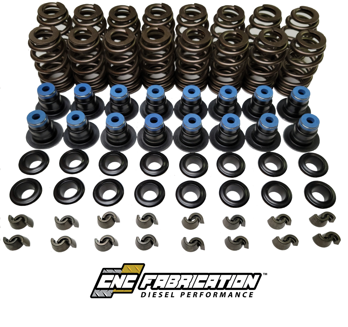 94.5-03 7.3L Ford Powerstroke CNC Fabrication Stage 2 Bee Hive Valve Spring Kit With Valve Seals and Shims