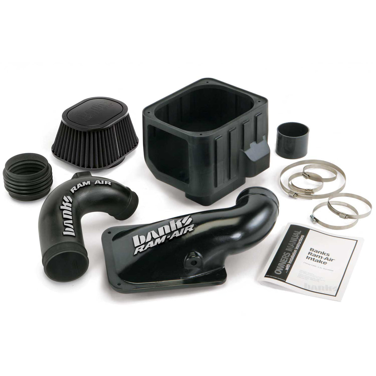 Ram-Air Cold-Air Intake System Dry Filter 04-05 Chevy/GMC 6.6L LLY Banks Power