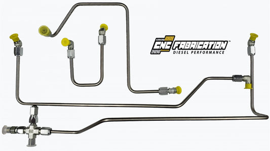 98.5-03 7.3L Ford Powerstroke 7.3L CNC Fabrication 4 Line Feed Fuel Line Kit