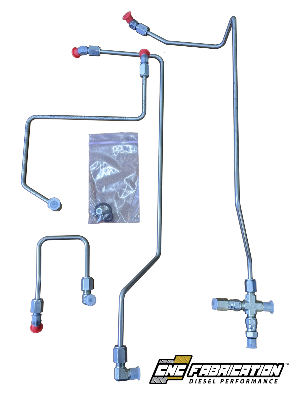 98.5 Ford Powerstroke 7.3L CNC Fabrication 4 Line Feed Fuel Line Kit