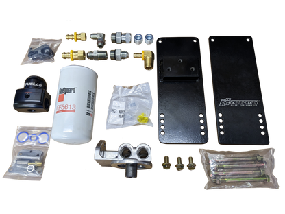 98.5-03 7.3L Fuel Bowl Relocation Kit CNC Fabrication