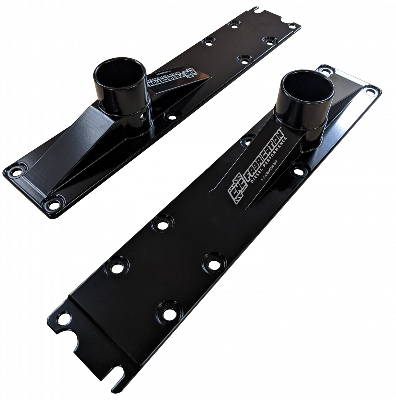 94.5-E99 7.3L Billet Plenum Set W/ Bolts- Black (10 Bolt Only) CNC Fabrication