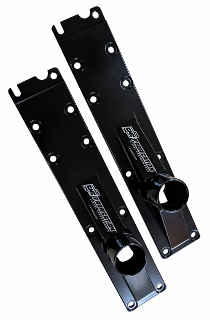 94.5-E99 7.3L Billet Plenum Set W/ Bolts- Black (10 Bolt Only) CNC Fabrication