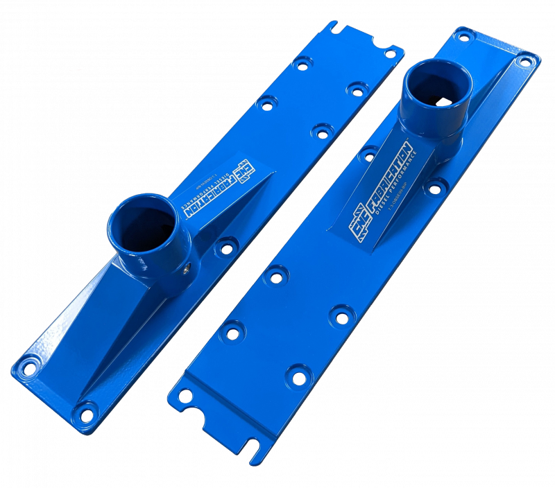 94.5-E99 7.3L Billet Plenum Set W/ Bolts-Blue (10 Bolt Only) CNC Fabrication