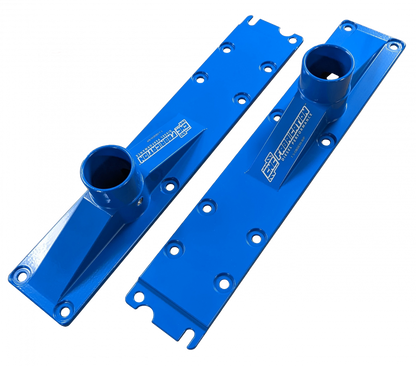 94.5-E99 7.3L Billet Plenum Set W/ Bolts-Blue (10 Bolt Only) CNC Fabrication