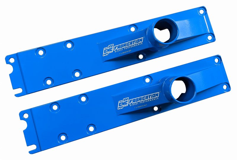 94.5-E99 7.3L Billet Plenum Set W/ Bolts-Blue (10 Bolt Only) CNC Fabrication