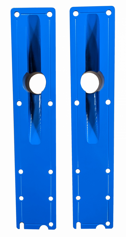 94.5-E99 7.3L Billet Plenum Set W/ Bolts-Blue (10 Bolt Only) CNC Fabrication