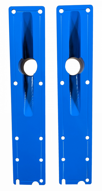 94.5-E99 7.3L Billet Plenum Set W/ Bolts-Blue (10 Bolt Only) CNC Fabrication