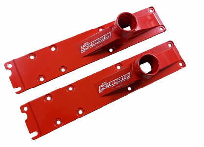 94.5-E99 7.3L Billet Plenum Set W/ Bolts- Red (10 Bolt Only) CNC Fabrication