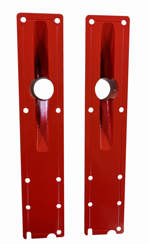 94.5-E99 7.3L Billet Plenum Set W/ Bolts- Red (10 Bolt Only) CNC Fabrication