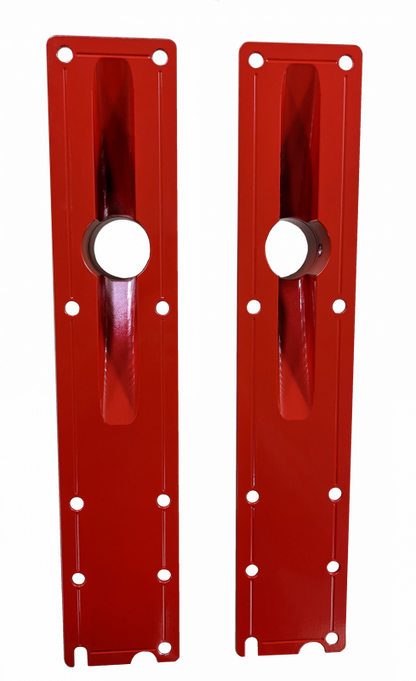94.5-E99 7.3L Billet Plenum Set W/ Bolts- Red (10 Bolt Only) CNC Fabrication