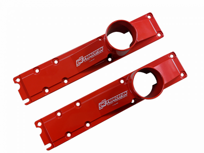 99.5-03 7.3L Billet Plenum Set W/ Bolts- Red (Use For 94.5-E99 W/T4) CNC Fabrication