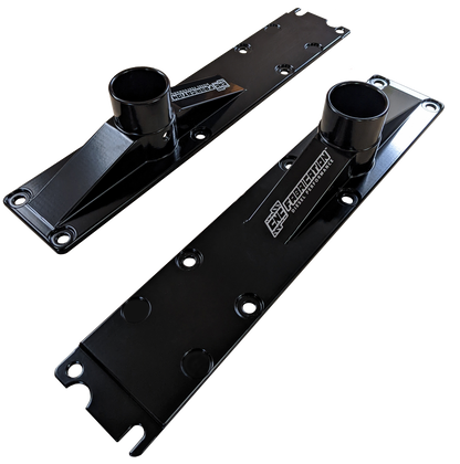 94.5-95 7.3L 2 Inch 8 Bolt Billet Intake Plenums Black CNC Fabrication