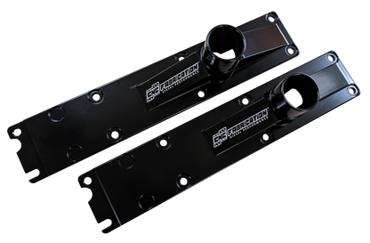 94.5-95 7.3L 2 Inch 8 Bolt Billet Intake Plenums Black CNC Fabrication