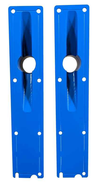 94.5-95 7.3L 2 Inch 8 Bolt Billet Intake Plenums Blue CNC Fabrication