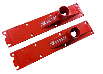 94.5-95 7.3L 2 Inch 8 Bolt Billet Intake Plenums Red CNC Fabrication