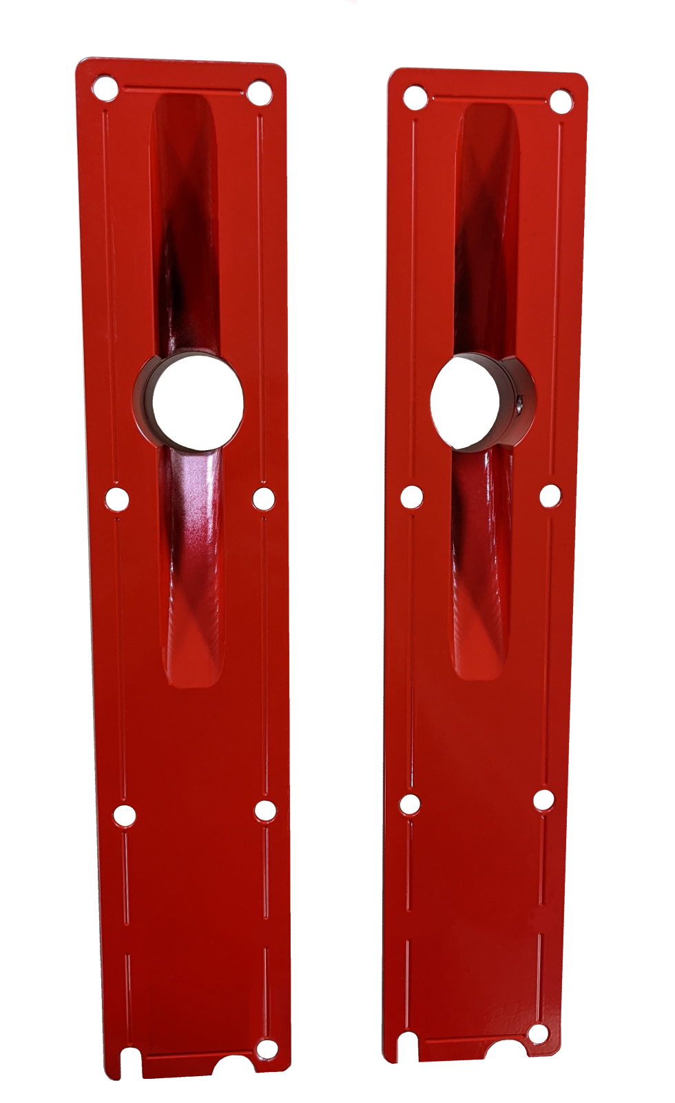 94.5-95 7.3L 2 Inch 8 Bolt Billet Intake Plenums Red CNC Fabrication