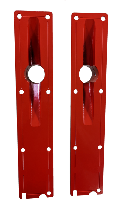 94.5-95 7.3L 2 Inch 8 Bolt Billet Intake Plenums Red CNC Fabrication