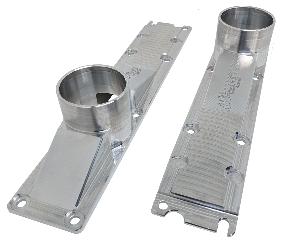 94.5-95 7.3L 3 Inch 8 Bolt Billet Intake Plenums Raw Aluminum CNC Fabrication