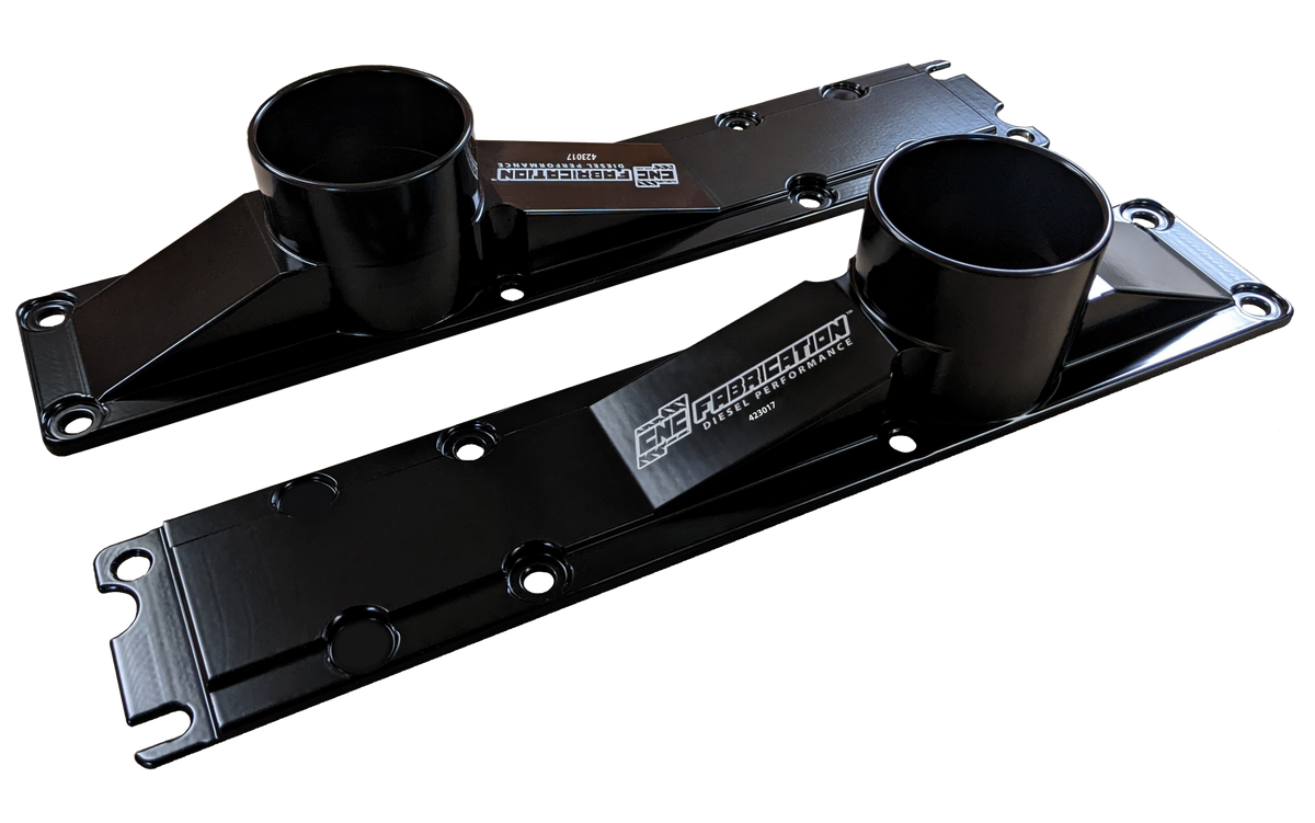 94.5-95 7.3L 3 Inch 8 Bolt Billet Intake Plenums Black CNC Fabrication