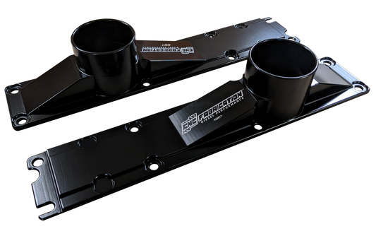 94.5-95 7.3L 3 Inch 8 Bolt Billet Intake Plenums Black CNC Fabrication