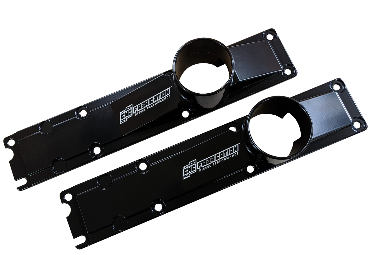 94.5-95 7.3L 3 Inch 8 Bolt Billet Intake Plenums Black CNC Fabrication