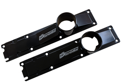 94.5-95 7.3L 3 Inch 8 Bolt Billet Intake Plenums Black CNC Fabrication
