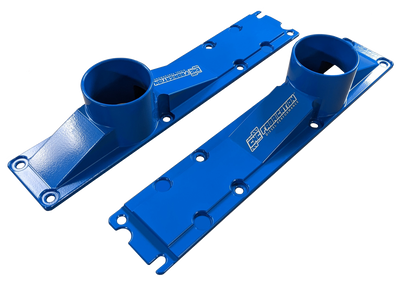 94.5-95 7.3L 3 Inch 8 Bolt Billet Intake Plenums Blue CNC Fabrication