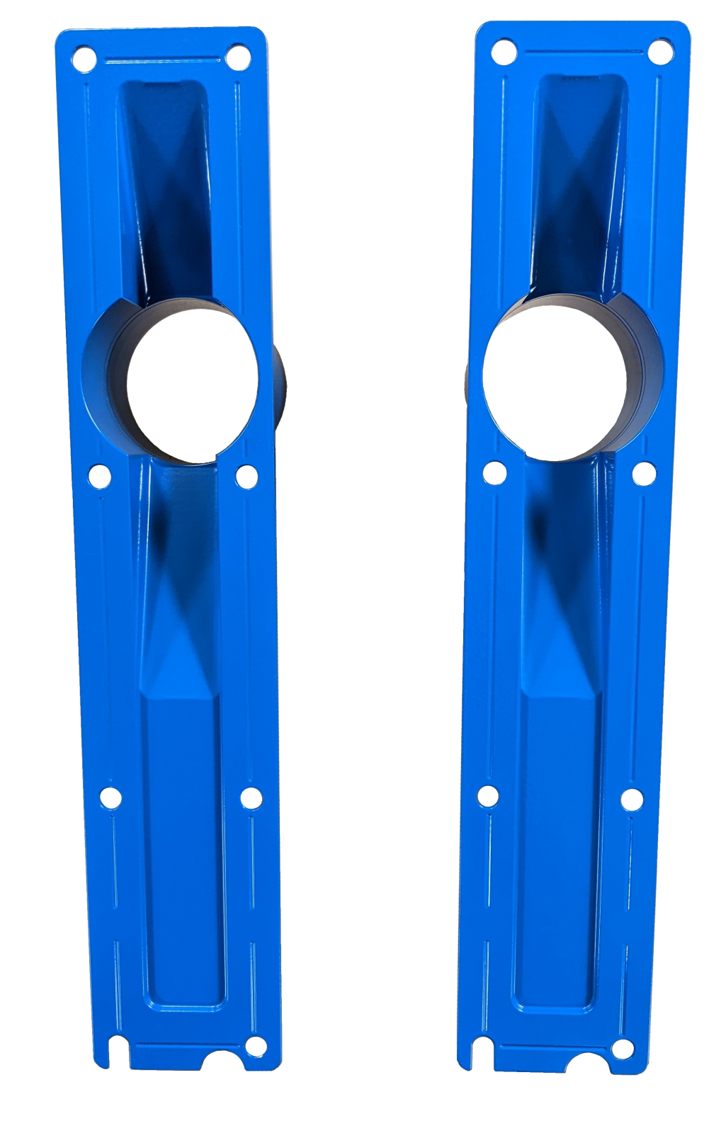 94.5-95 7.3L 3 Inch 8 Bolt Billet Intake Plenums Blue CNC Fabrication