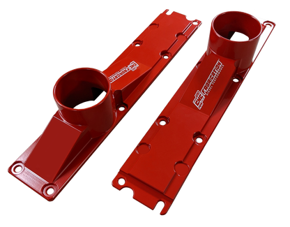 94.5-95 7.3L 3 Inch 8 Bolt Billet Intake Plenums Red CNC Fabrication