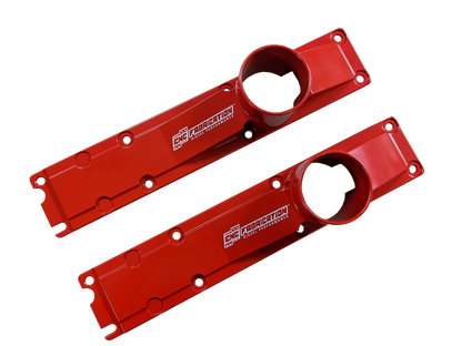 94.5-95 7.3L 3 Inch 8 Bolt Billet Intake Plenums Red CNC Fabrication