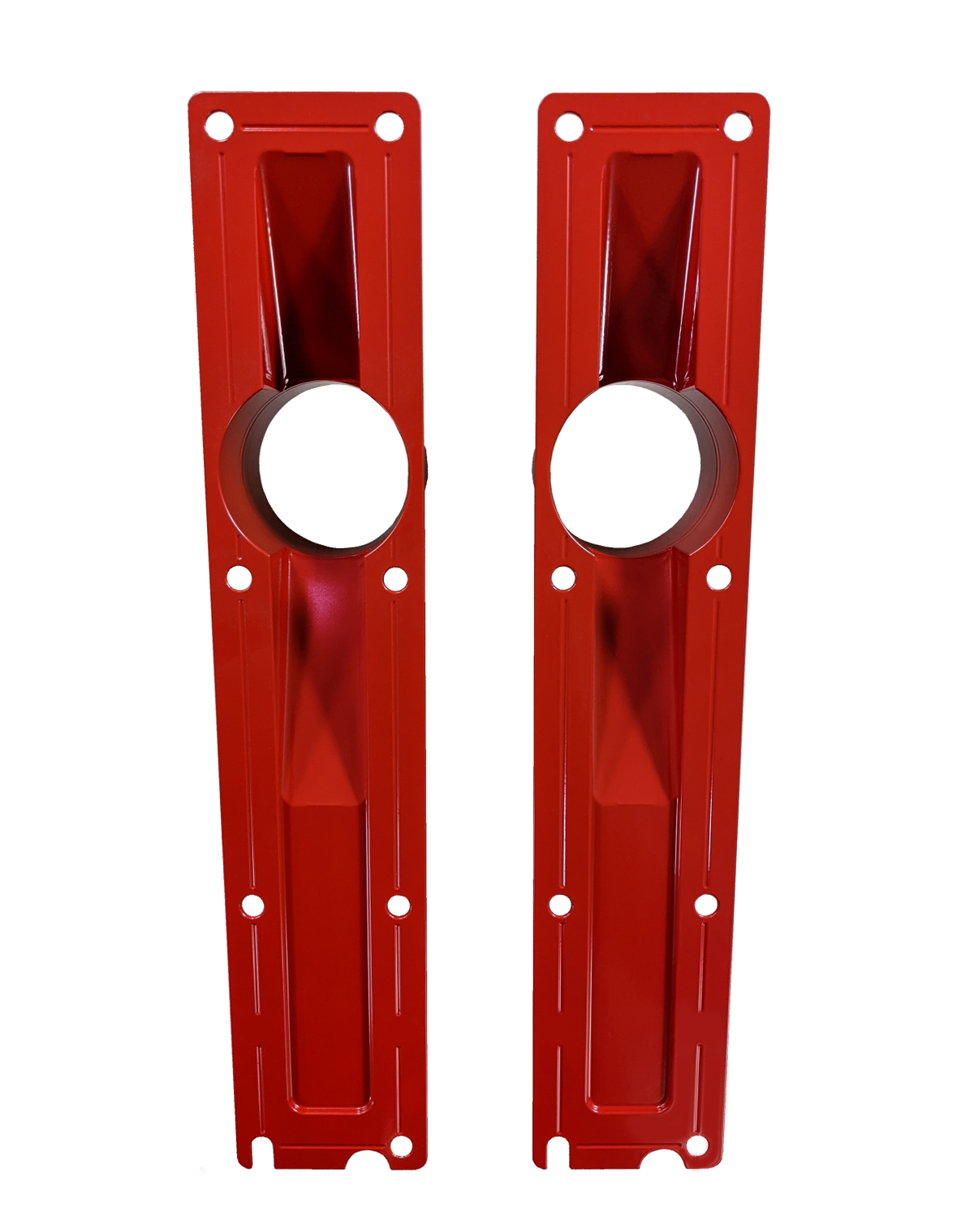 94.5-95 7.3L 3 Inch 8 Bolt Billet Intake Plenums Red CNC Fabrication