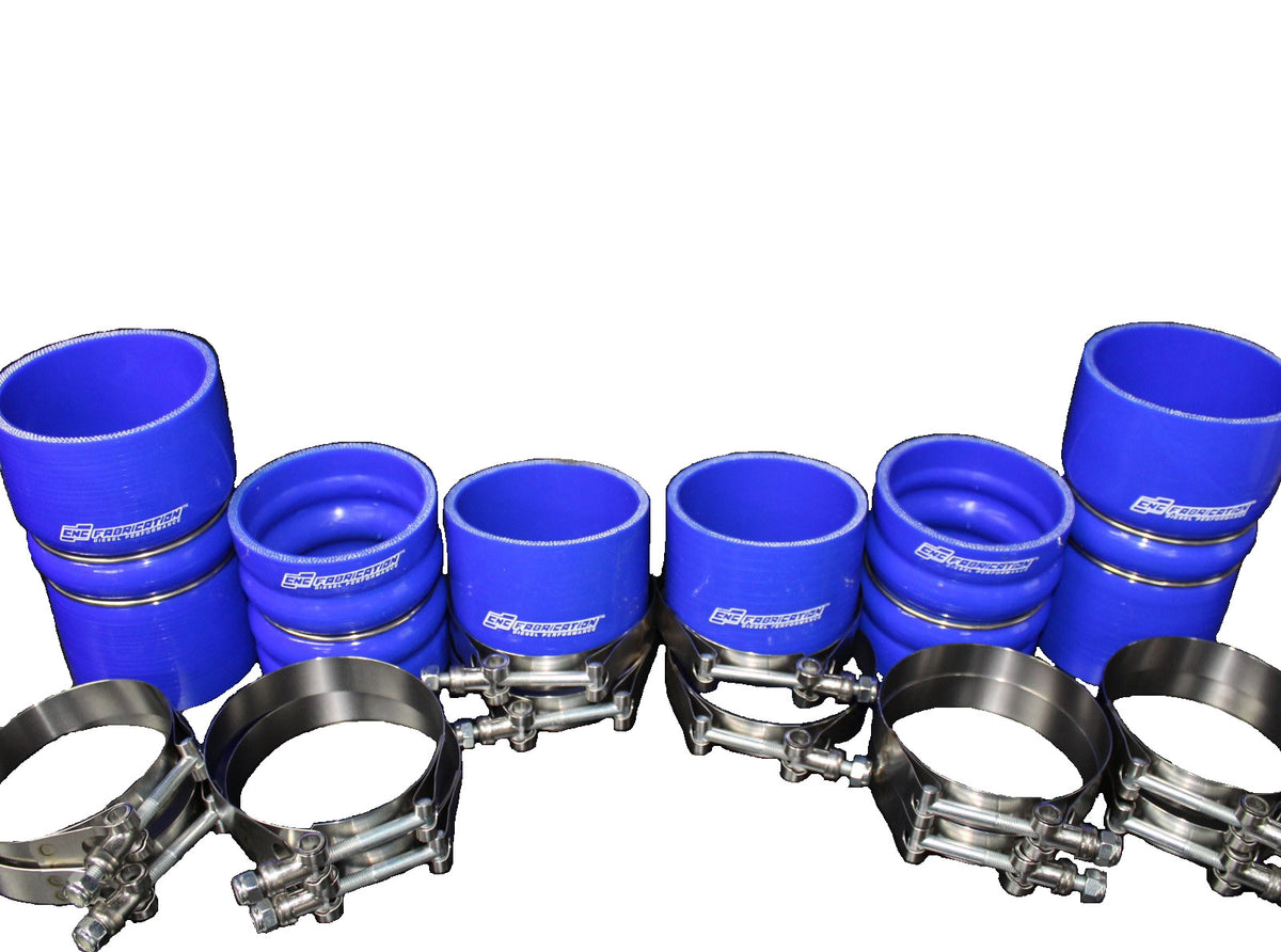 99.5-03 Ford Powerstroke 7.3L Charge Air Cooler Boot Kit Blue CNC Fabrication