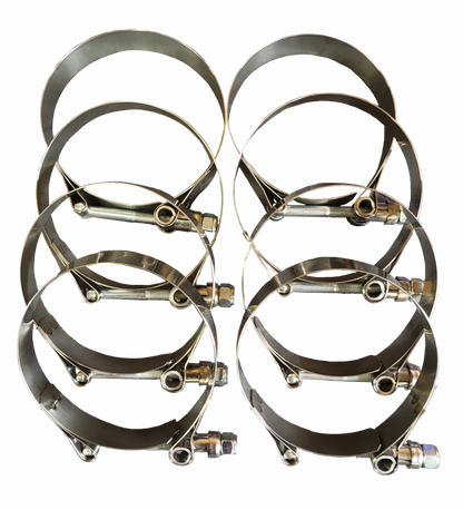 08-10 6.4L Charge Air Cooler Boot Kit With Clamps Black CNC Fabrication