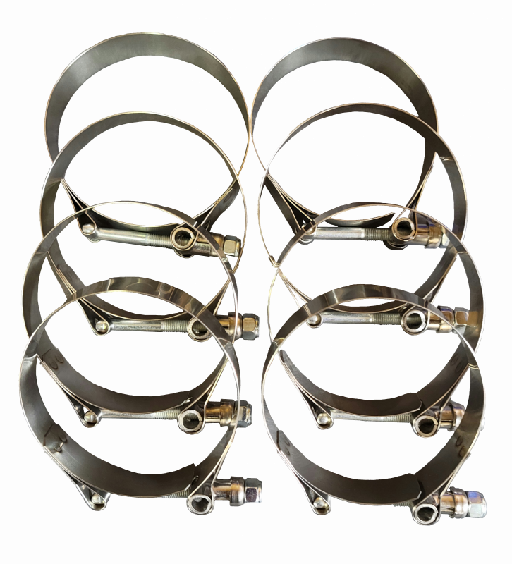 08-10 6.4L Charge Air Cooler Boot Kit With Clamps Blue CNC Fabrication