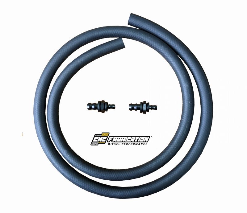 94.5-97 7.3L 5/16 x 1/2 Inch Adapters 6Ft x 1/2 Inch Transmission Cooler Hose Kit CNC Fabrication