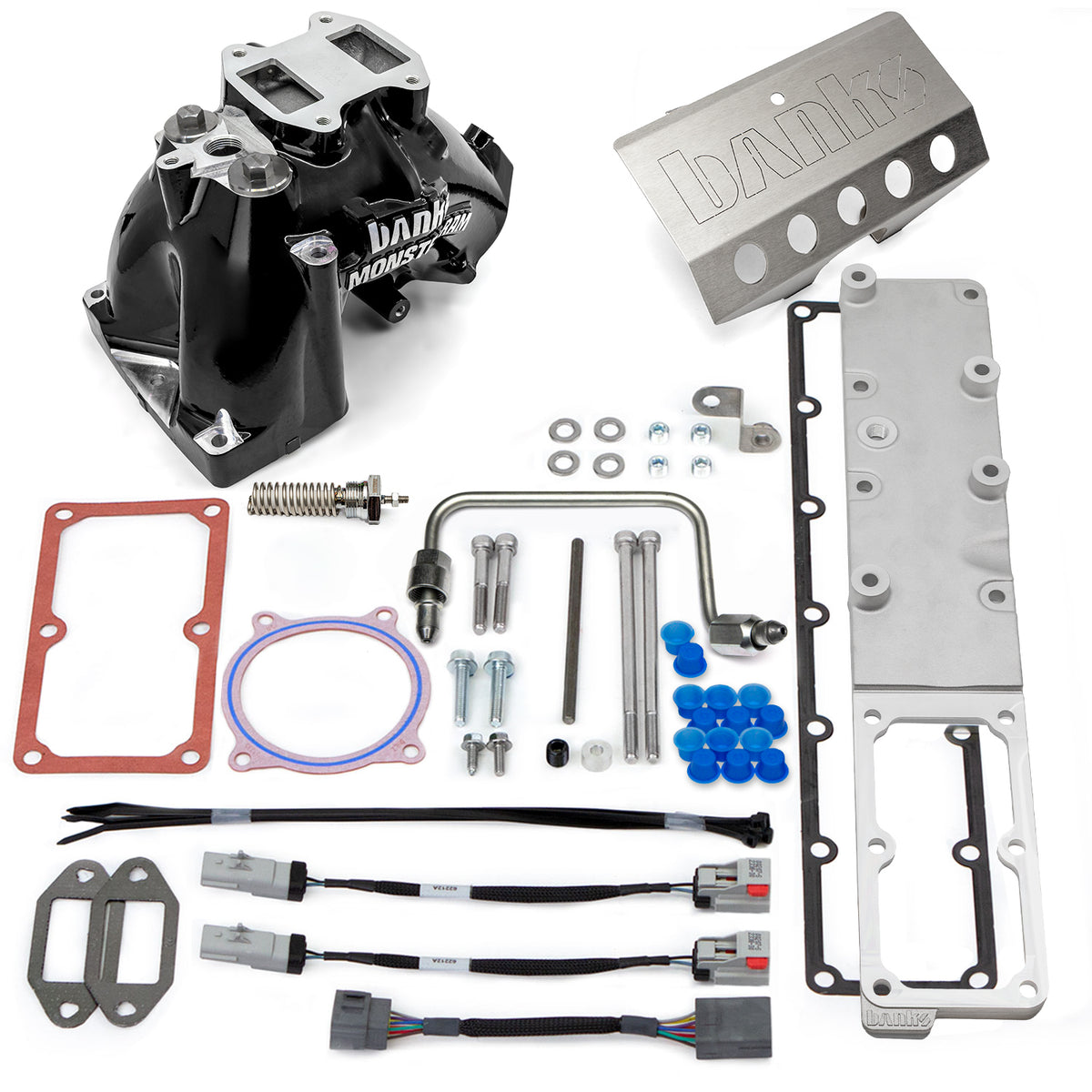 Monster-Ram Intake System for 13-18 Dodge Ram 2500/3500 6.7L Cummins Black Powdercoat Banks Power