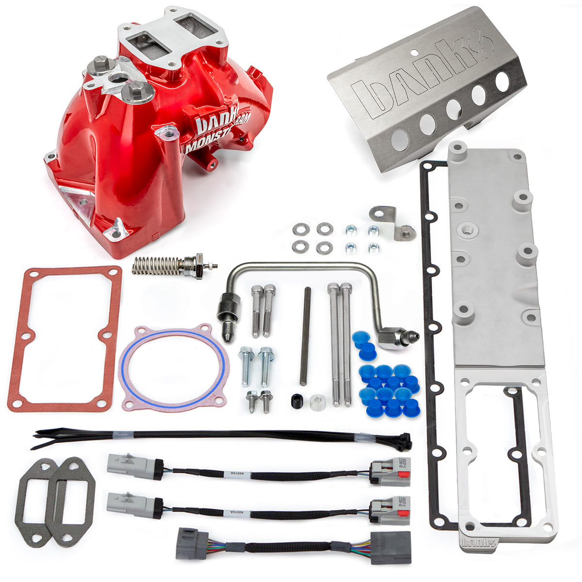 Monster-Ram Intake System for 13-18 Dodge Ram 2500/3500 6.7L Cummins Red Powdercoat Banks Power