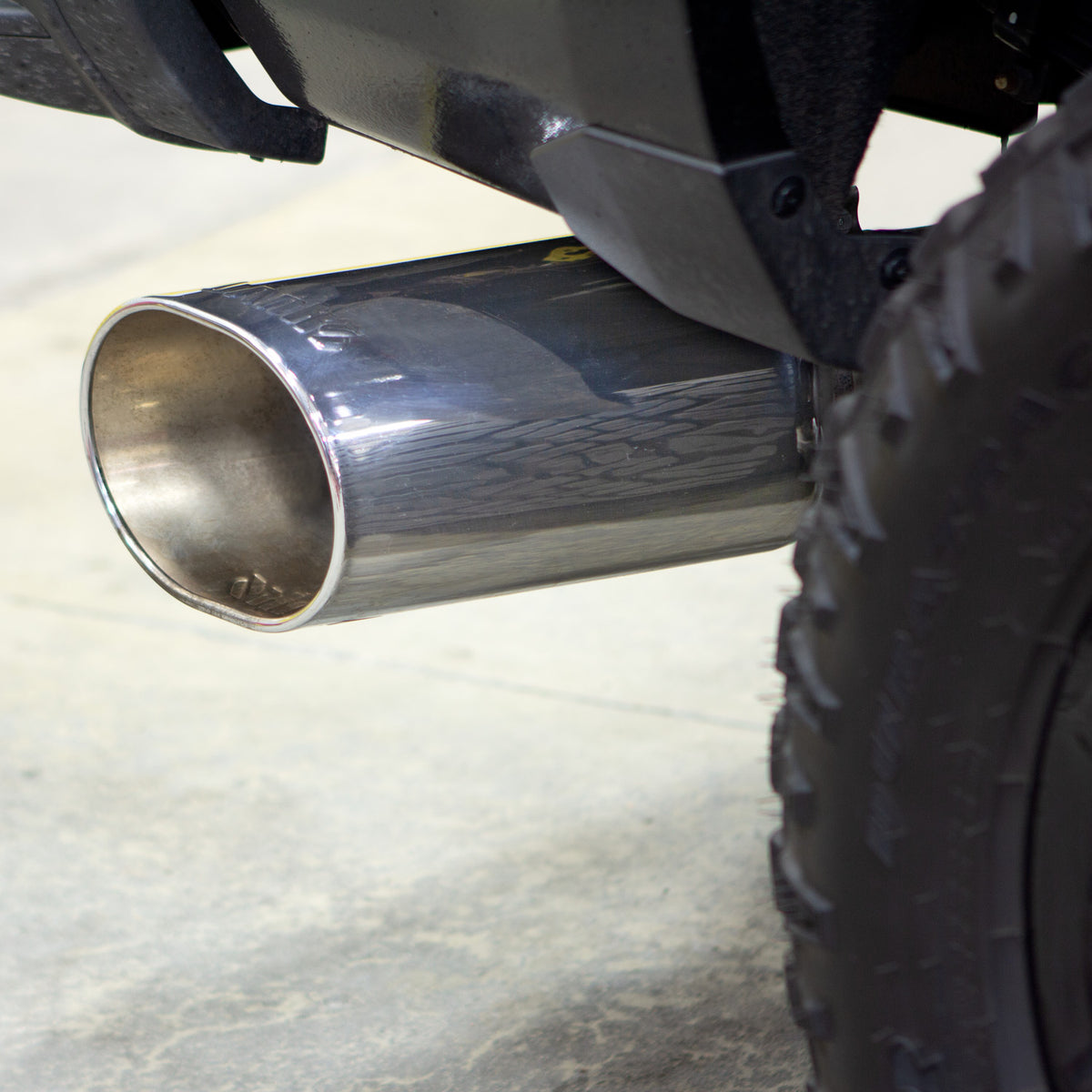 Monster Exhaust System 5-inch Single Exit Chrome Tip 2017-Present Chevy/GMC 2500/3500 Duramax 6.6L L5P Banks Power