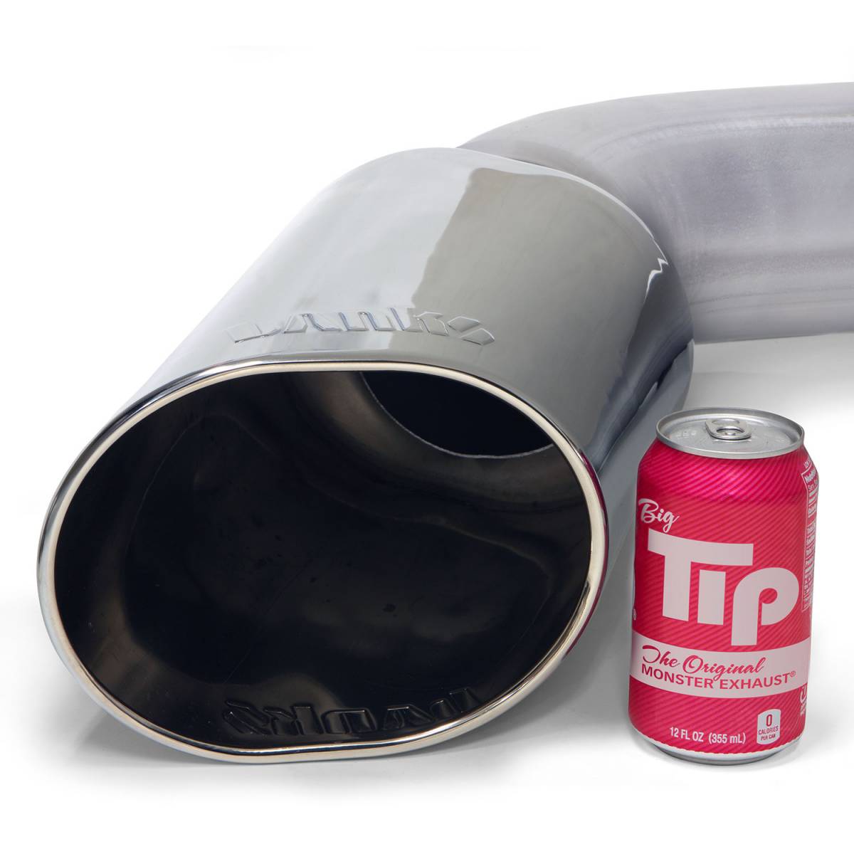 Monster Exhaust System 5-inch Single Exit Chrome Tip 2020-2022 Chevy/GMC 2500/3500 Duramax 6.6L L5P Banks Power