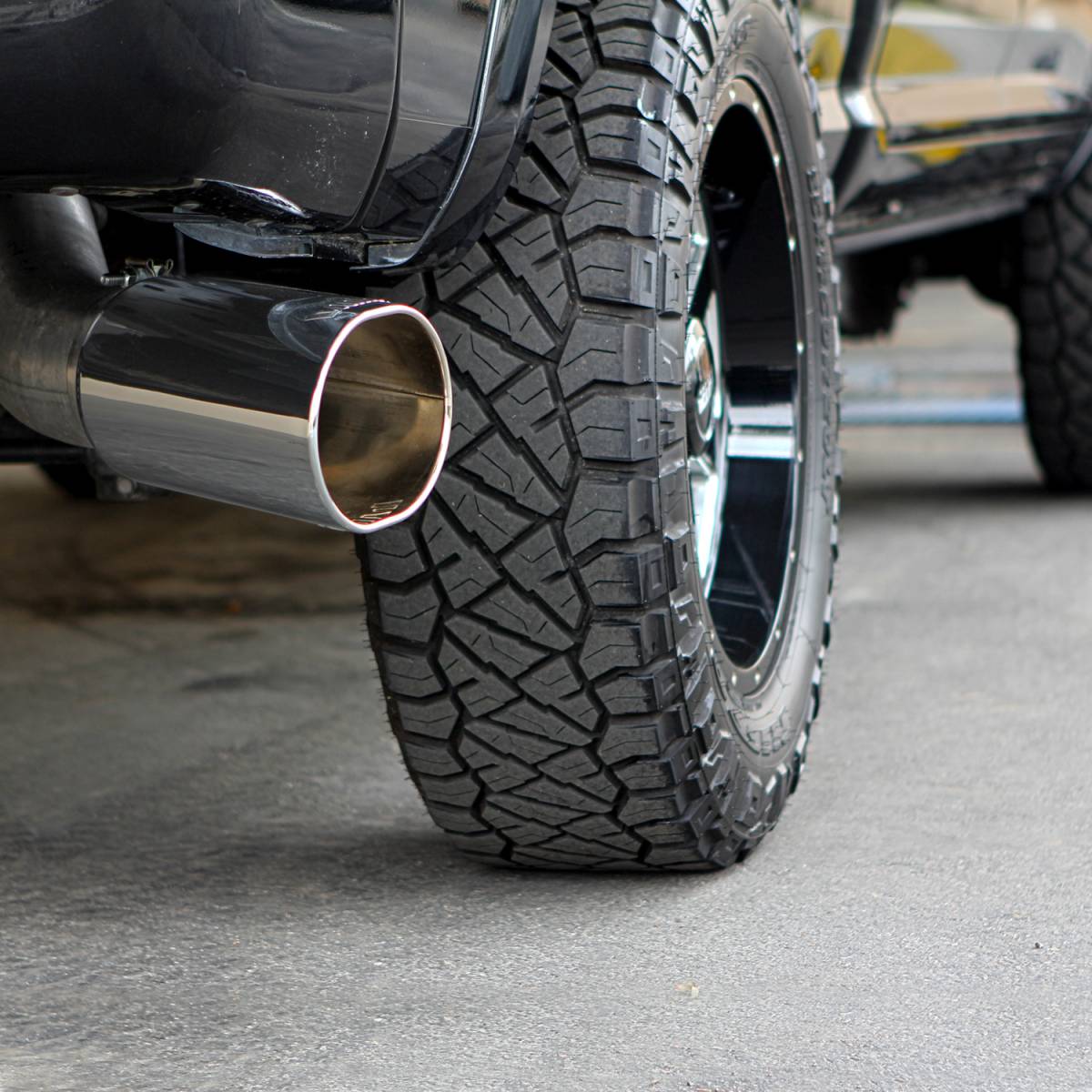 Monster Exhaust System 5-inch Single S/S-Chrome Tip CCSB for 13-18 Ram 2500/3500 Cummins 6.7L Banks Power